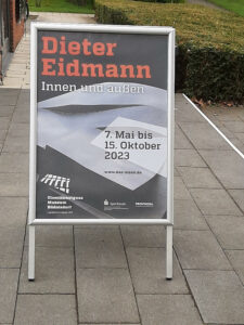 Eisenkunstgussmuseum Büdelsdorf, Ankündigung Dieter Eidmanns Ausstellung